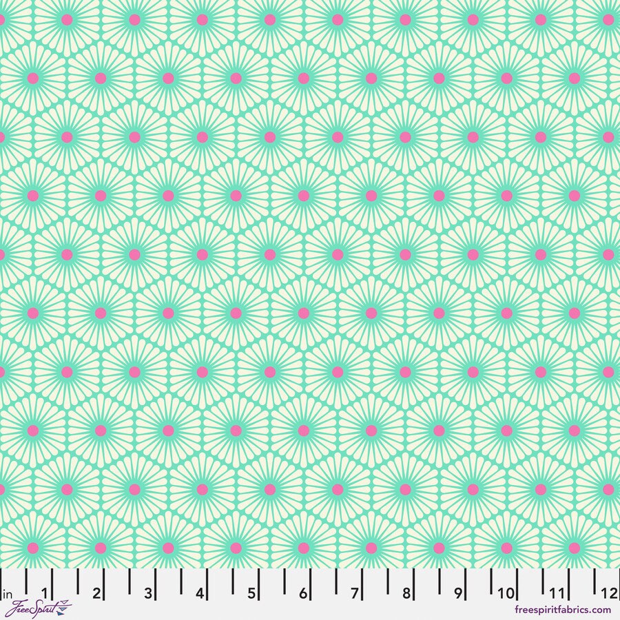 Daisy Chain-Meadow, PWTP220, BESTIES, Tula Pink, Quilt Fabric, Cotton Fabric, Quilting Fabric, Geometric Fabric, Fabric By The Yard