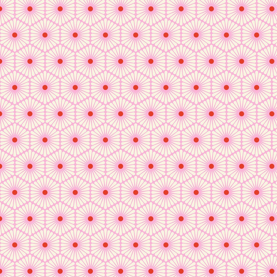 Daisy Chain-Blossom, PWTP220, BESTIES, Tula Pink, Quilt Fabric, Cotton Fabric, Quilting Fabric, Geometric Fabric, Fabric By The Yard