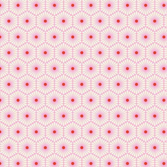Daisy Chain-Blossom, PWTP220, BESTIES, Tula Pink, Quilt Fabric, Cotton Fabric, Quilting Fabric, Geometric Fabric, Fabric By The Yard