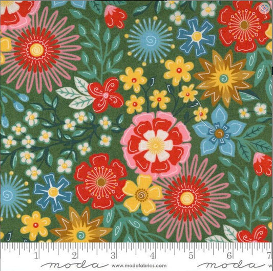 Franki Uninhibited-Light Green, Designed by BasicGrey for Moda Fabrics, Quilt Fabric, Quilting Cotton, Floral Fabric, Fabric By The Yard