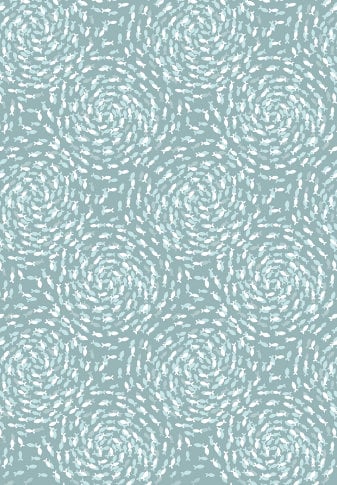 Fish Swirls-Sea Froth, OCEAN PEARLS-A827.1, Lewis & Irene Fabric, Cotton Quilting Fabric, Nautical Fabric, Beach Decor, Fabric By the Yard