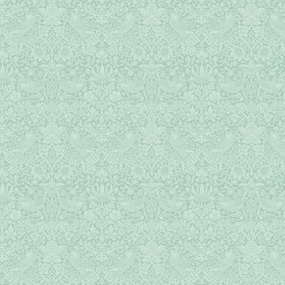a repeating pattern of light green floral and leaf designs, creating a visually cohesive and harmonious design.
