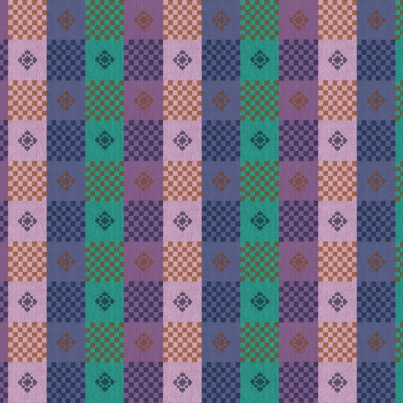 a repeating pattern of colorful squares and rectangles, creating a visually striking and vibrant design.