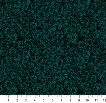 a ruler with a green background of flowers