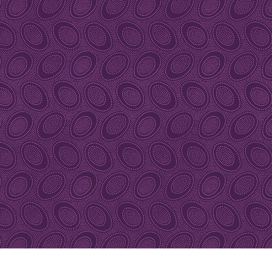 a repeating pattern of purple circles with white dots, creating a visually striking and abstract design.