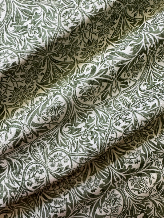 William Morris Medium Bluebell PWWM093-Green Fabric