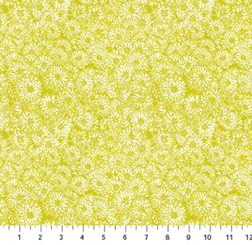 a yellow and white flower pattern on a ruler