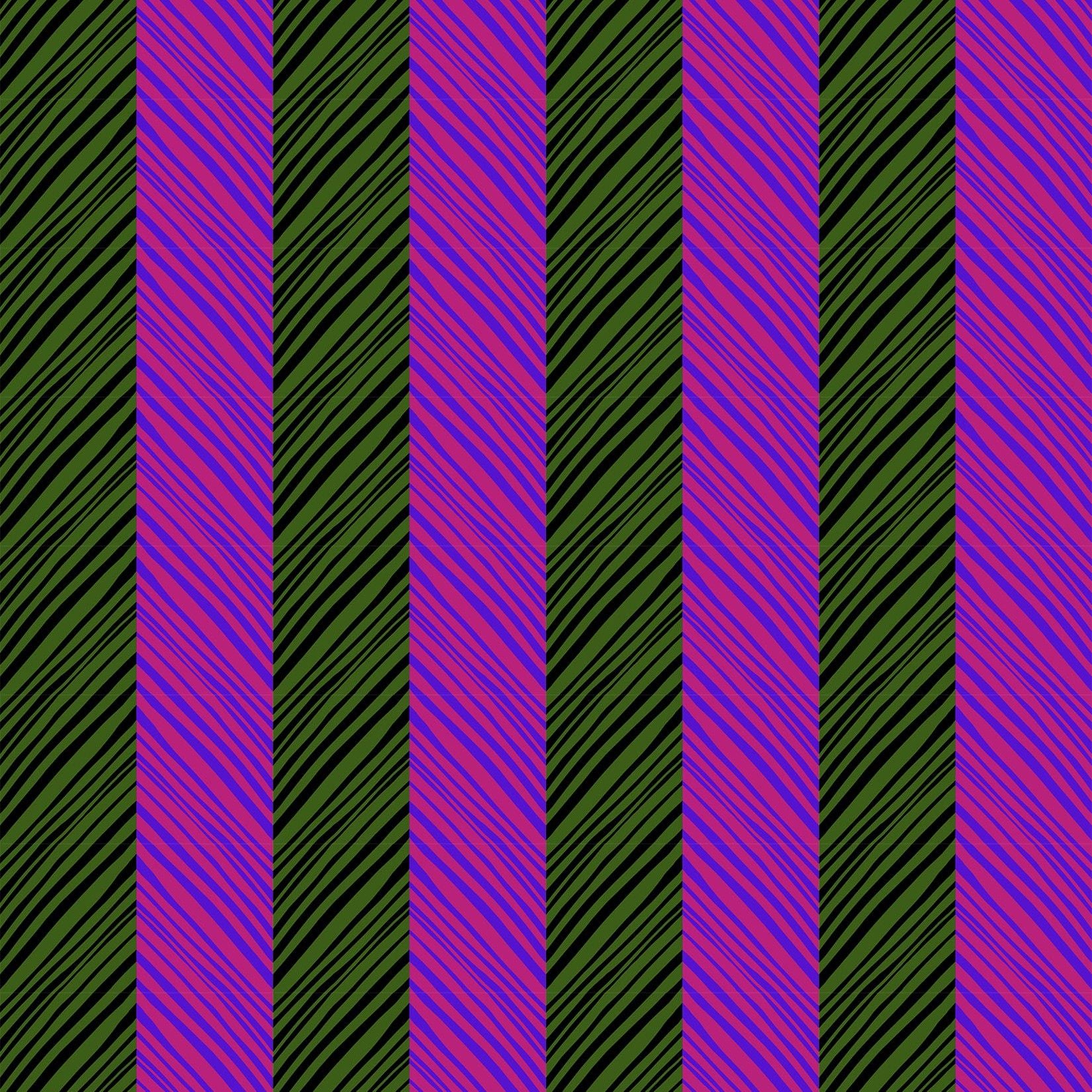 a repeating pattern of vertical stripes in shades of green and purple.