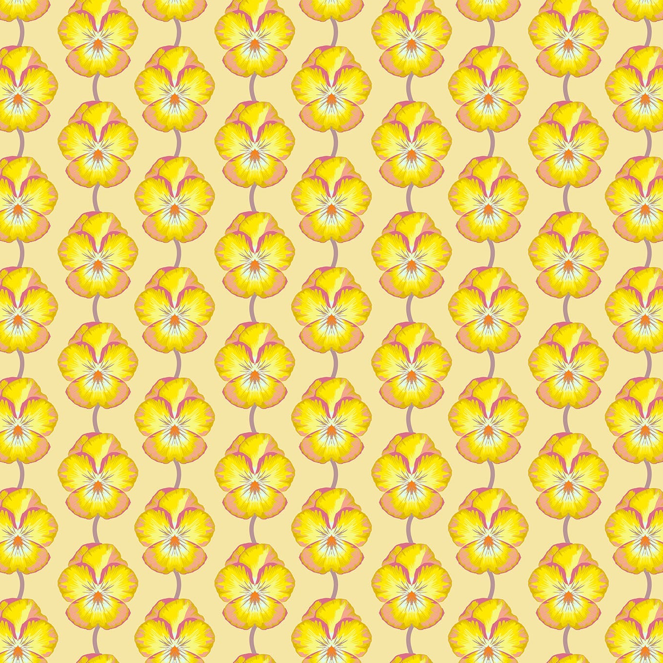 a yellow and orange pattern with circles