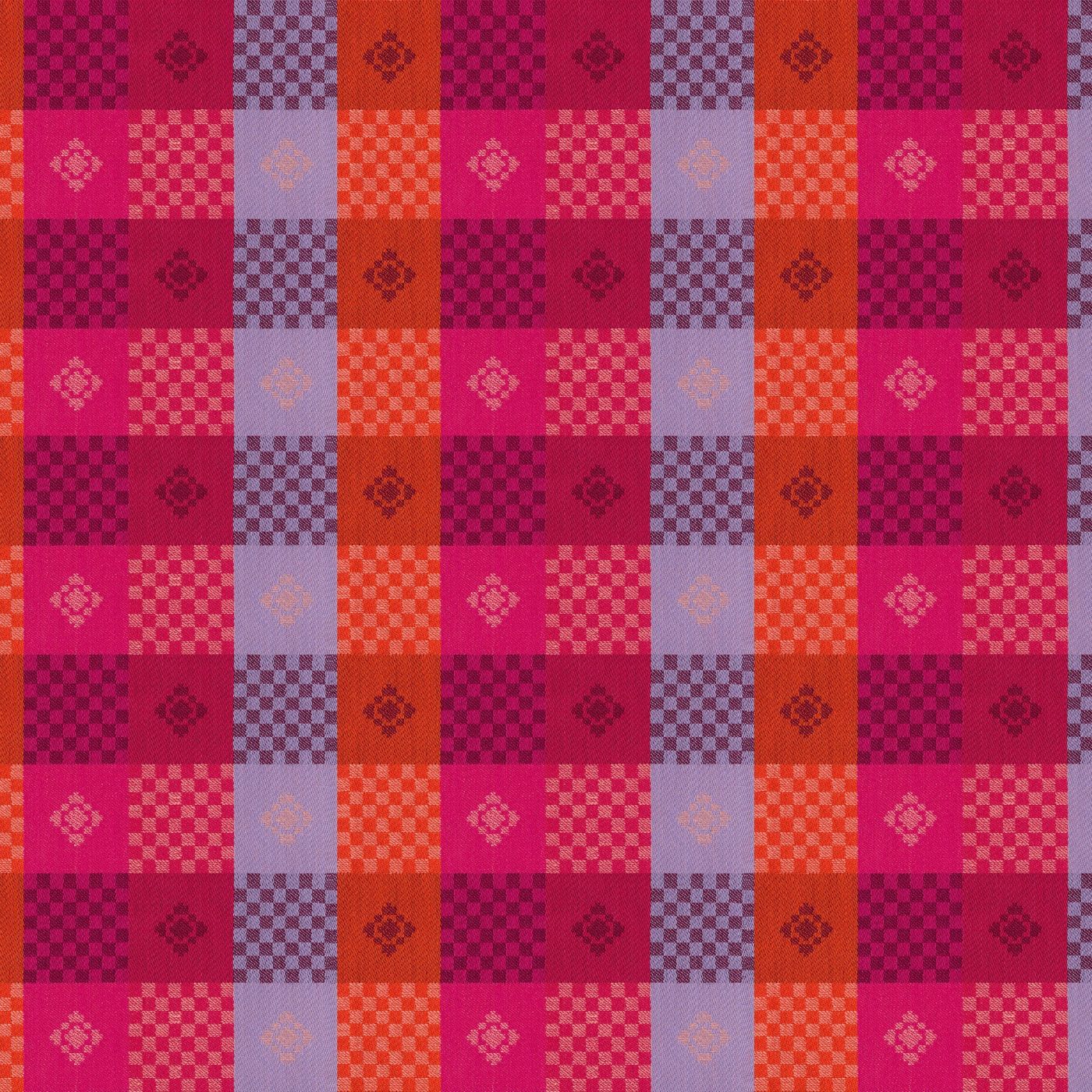 a repeating pattern of colorful squares and rectangles, creating a visually striking and vibrant design.