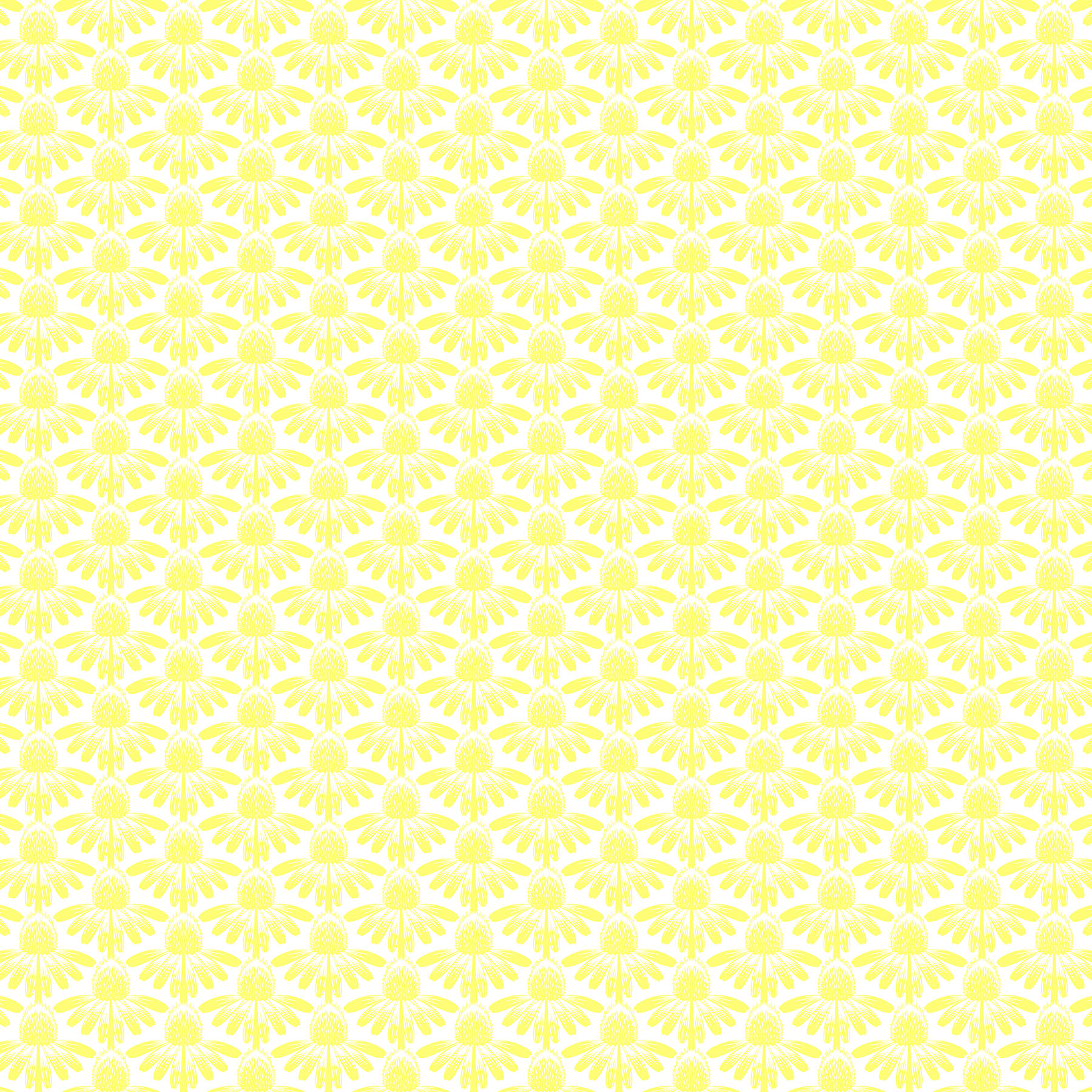 a repeating pattern of yellow flowers or daisies, creating a visually appealing and harmonious design.