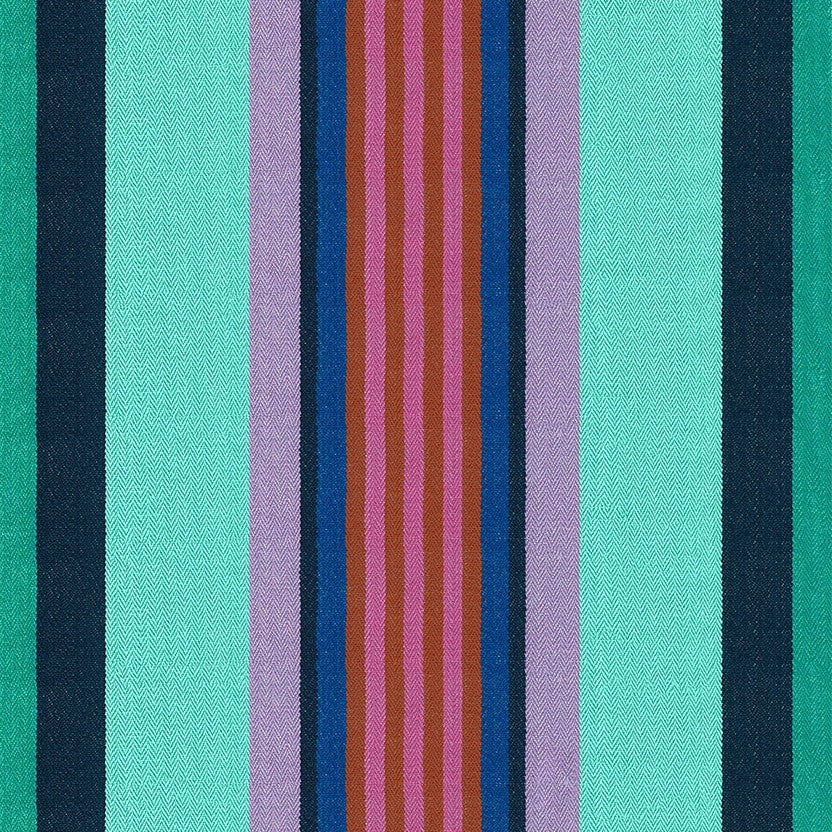 a vibrant and colorful striped pattern with vertical stripes in various colors including blue, green, pink, and orange.