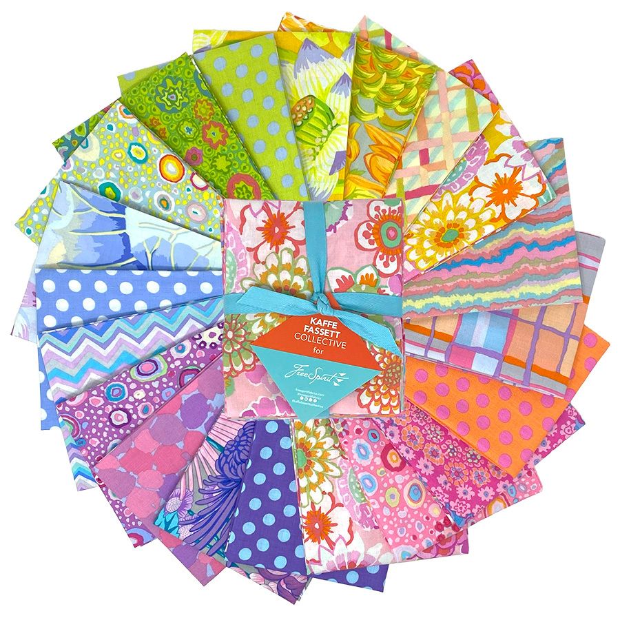 a vibrant collection of colorful fabric squares arranged in a circular pattern.