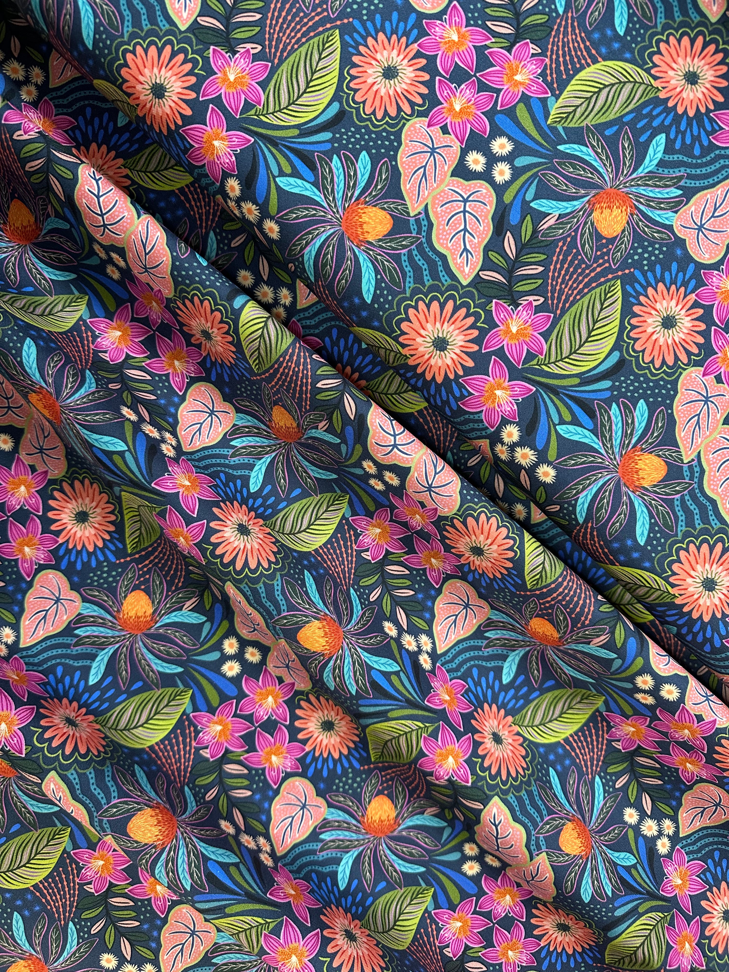 Bahia Floral - Dark Blue