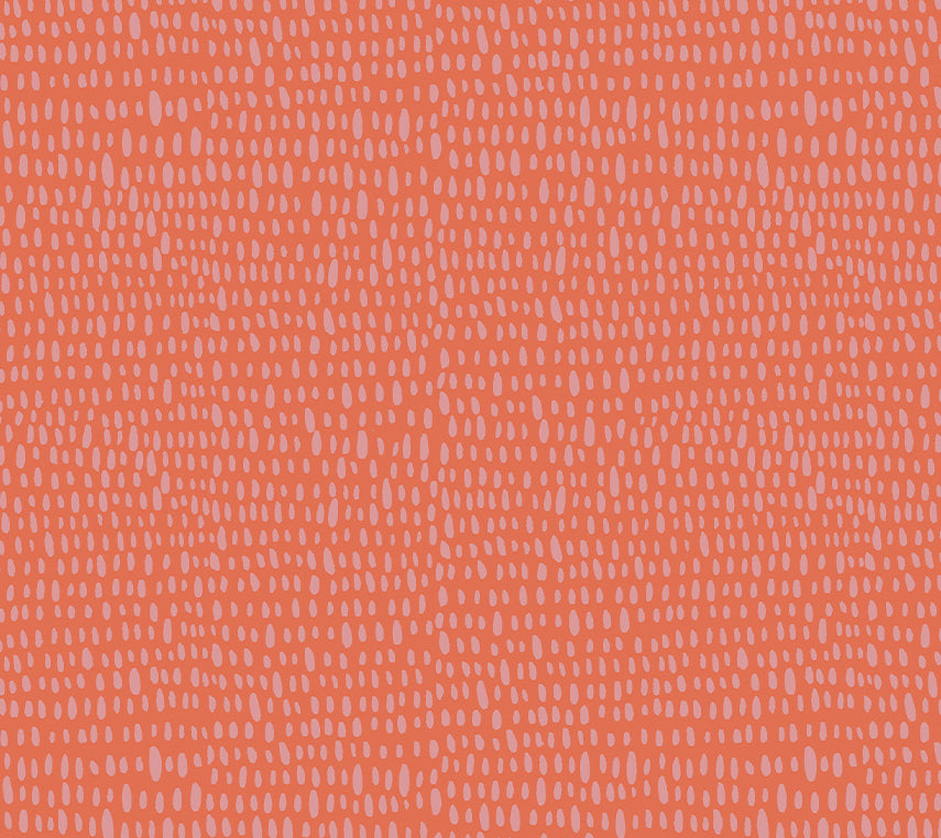 an orange background with small white dots