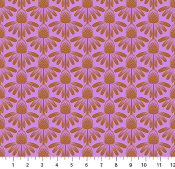 a ruler with a flower pattern on it