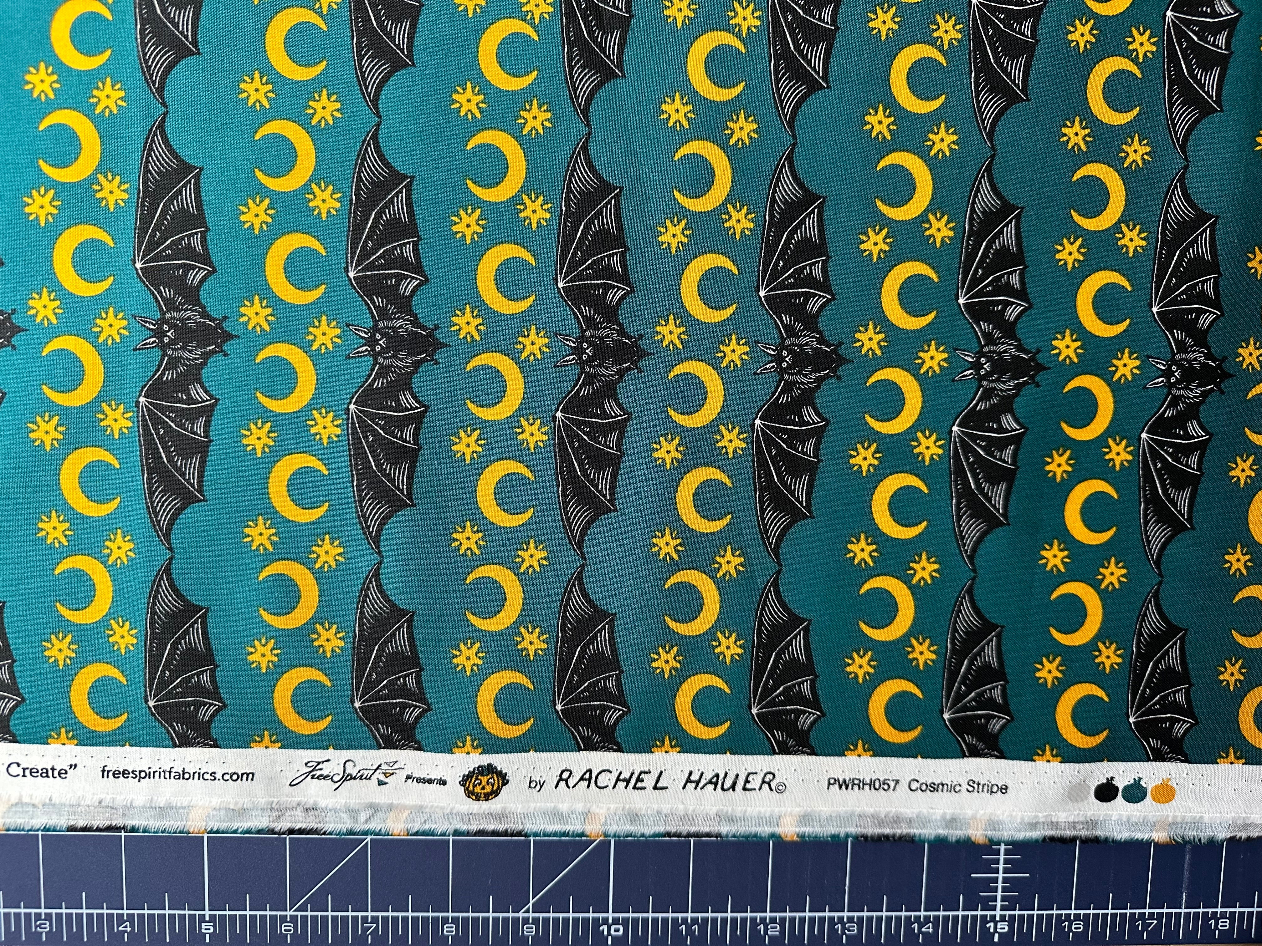 Cosmic Stripe Fabric - Turquoise