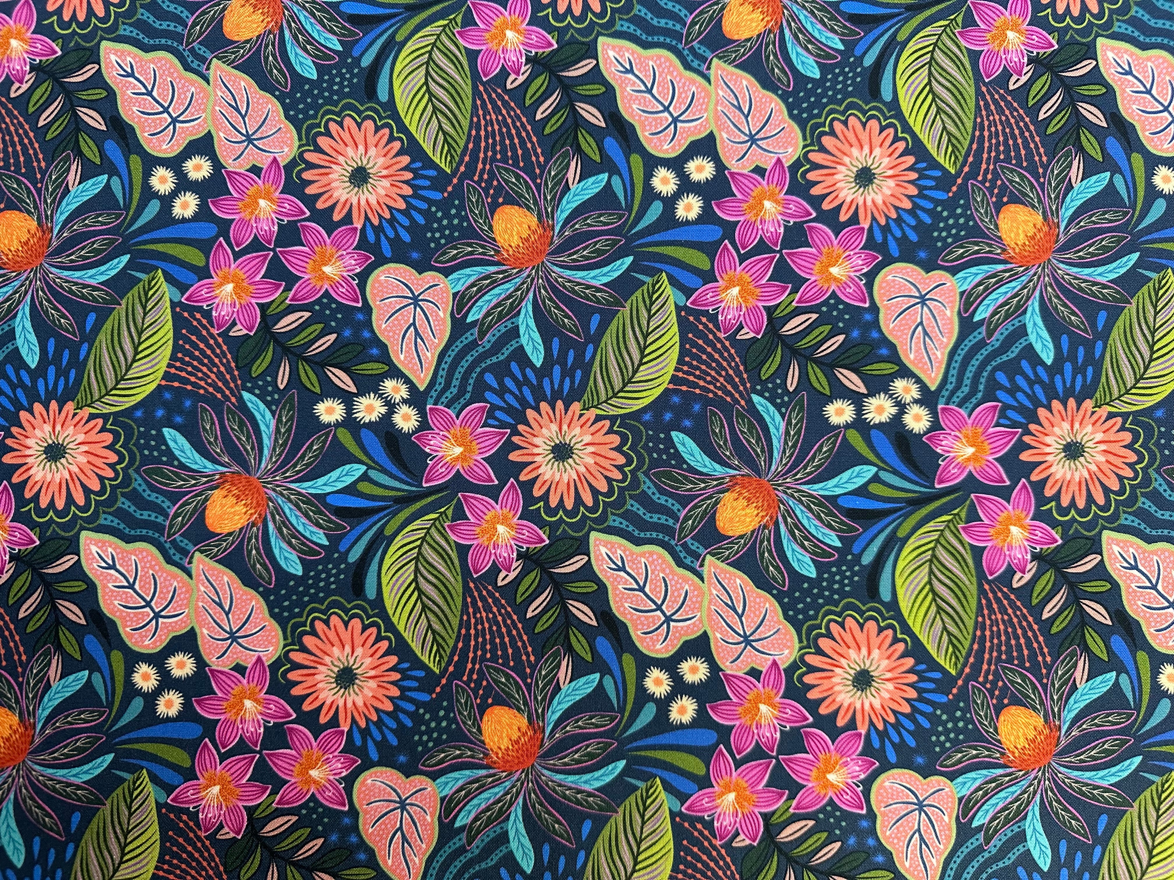 Bahia Floral - Dark Blue