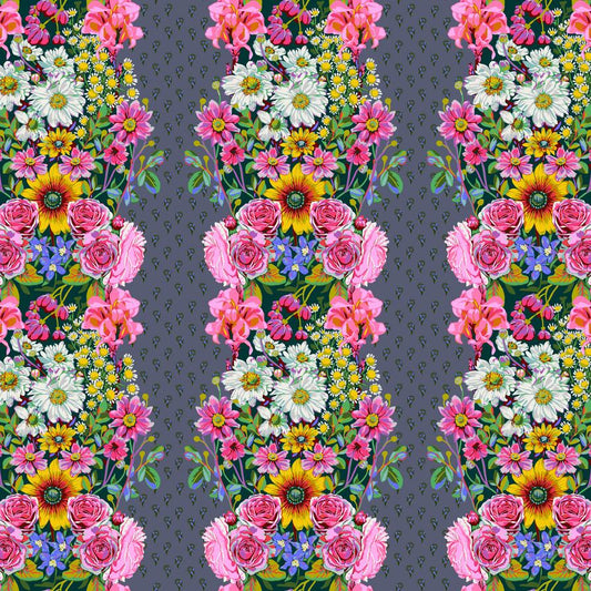 Beata's Garden Steel Fabric -PWAH217, by Anna Maria