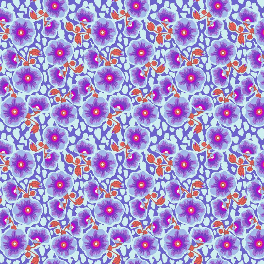 Happy Blooms, PWAH220.GRAPE, GOOD GRACIOUS by Anna Maria, Cotton Fabric, Fabric By the Yard