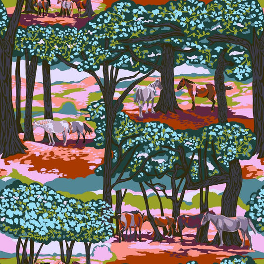 Anna Maria Horner New Forest Horse Fabric, PWAH221.Dappled