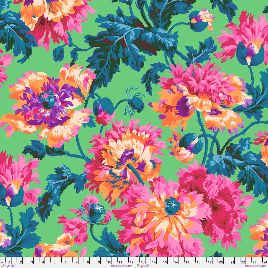 GARDEN PARTY, PWPJ020-PINK, Kaffe Fassett Fabric, Philip Jacobs, Quilting Fabric, Free Spirit Fabrics, Cotton Fabric By The Yard