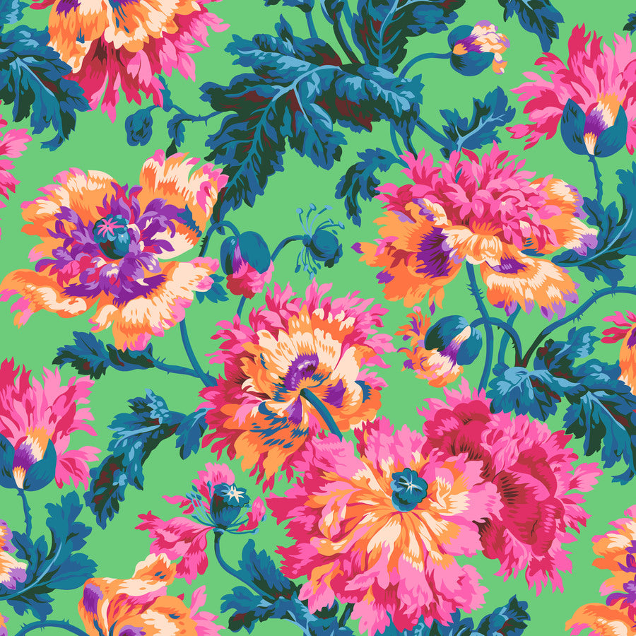GARDEN PARTY, PWPJ020-PINK, Kaffe Fassett Fabric, Philip Jacobs, Quilting Fabric, Free Spirit Fabrics, Cotton Fabric By The Yard