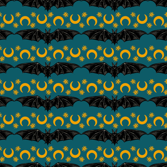 Cosmic Stripe Fabric - PWRH057.Turquoise By Rachel Hauer, Storybook Collection