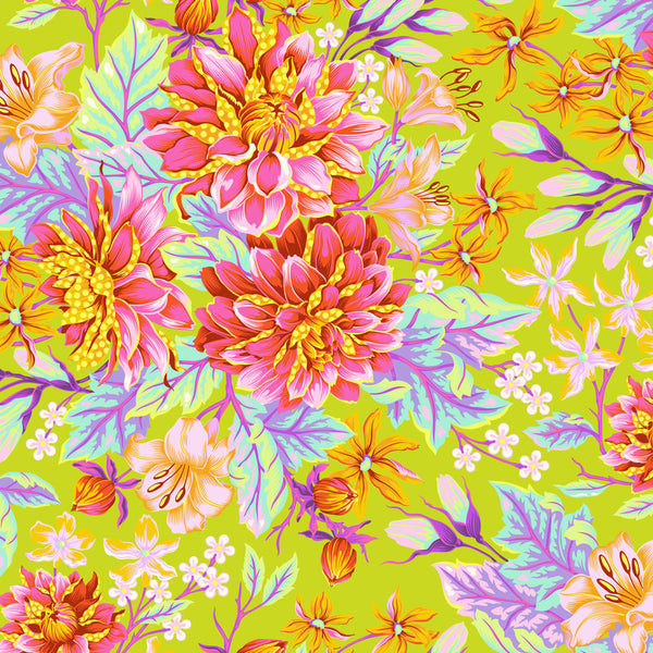 Tula Pink Hello Dahlia - Moonbeam PWTP234 Fabric | Untamed Collection