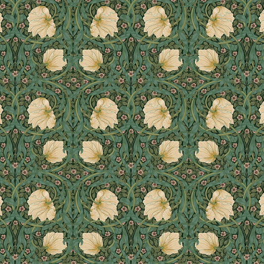 William Morris Small Pimpernel PWWM079-Green Fabric