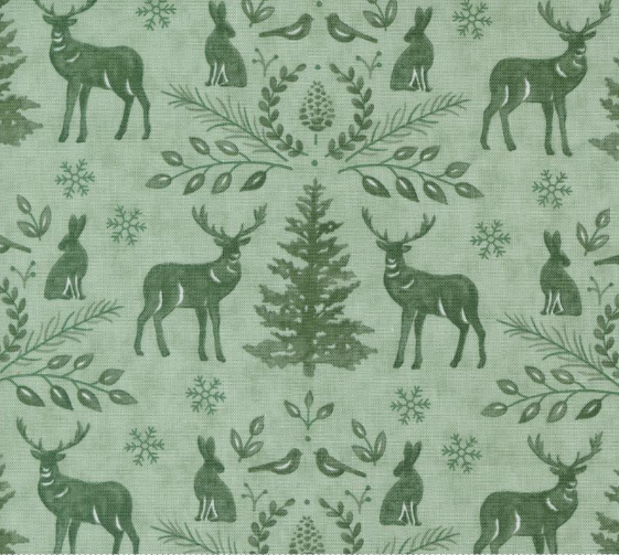 Woodland Winter, Eucalyptus 56092 16, Moda Fabrics, Cotton Fabric, Fabric By The Yard