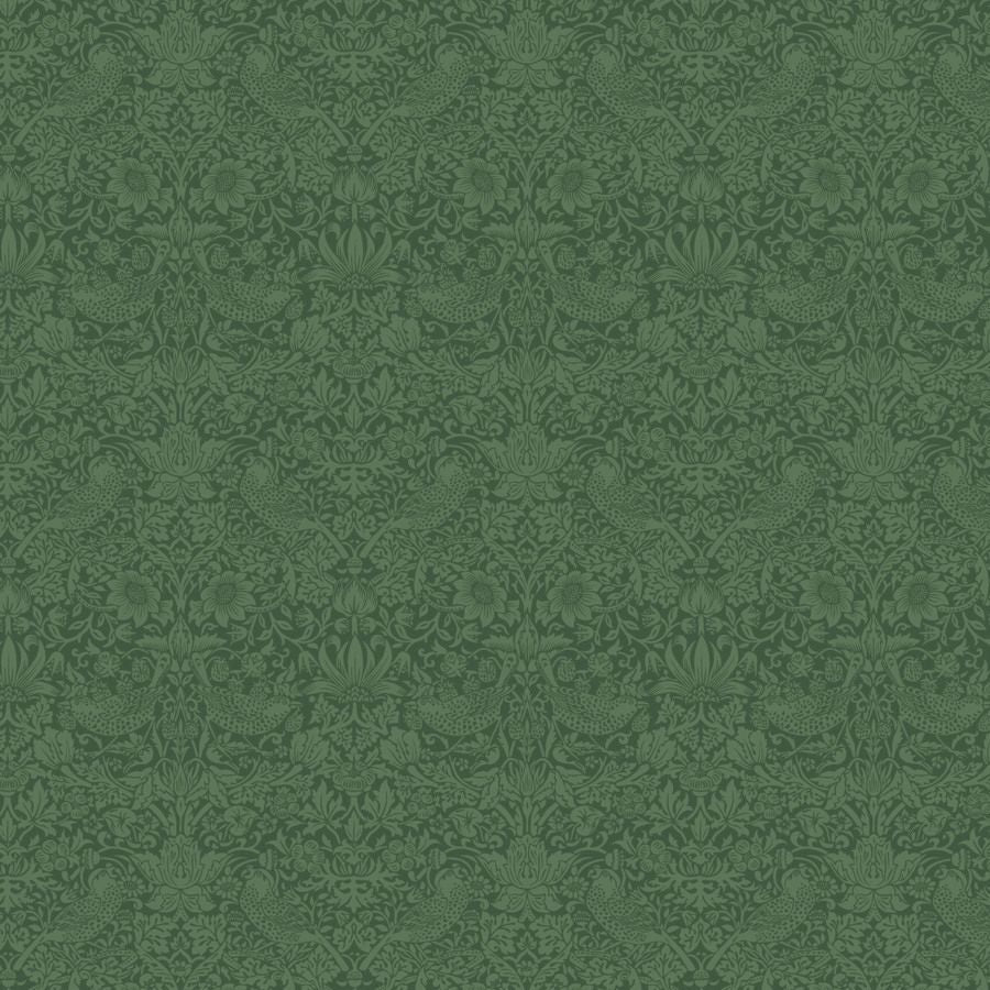 a repeating pattern of green floral and leaf designs, creating a visually cohesive and intricate design.