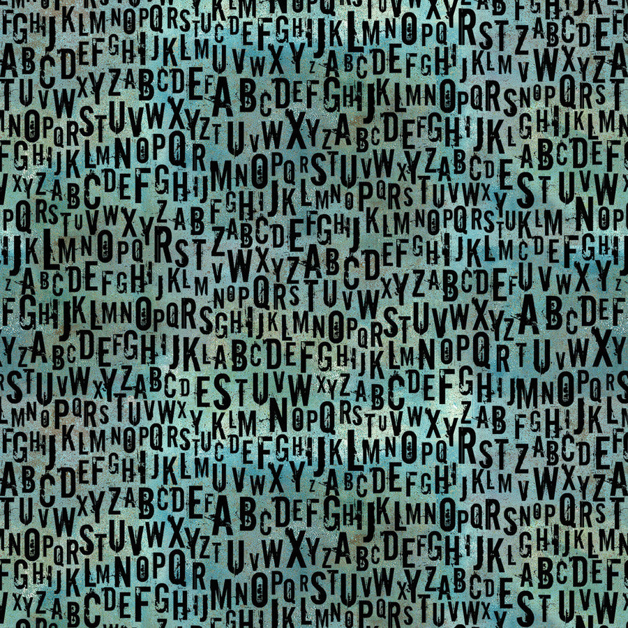 a large amount of text, predominantly in the form of letters and numbers, arranged in a repeating pattern. The text appears to be in various fonts and sizes, creating a visually striking and chaotic composition.