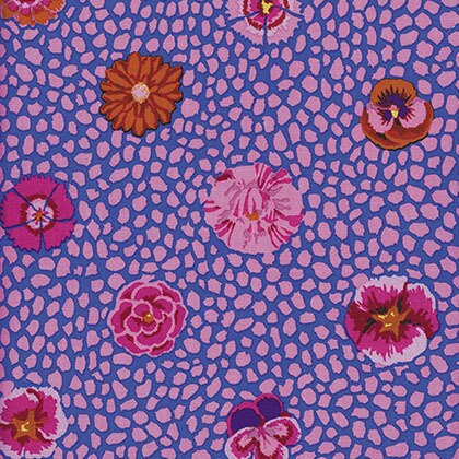 Guinea Flower Pink GP59, Kaffe Fassett Collective, Free Spirit Fabrics, Pink Floral, Quilt Fabric, Shabby Chic, Kaffe, Fabric By The Yard