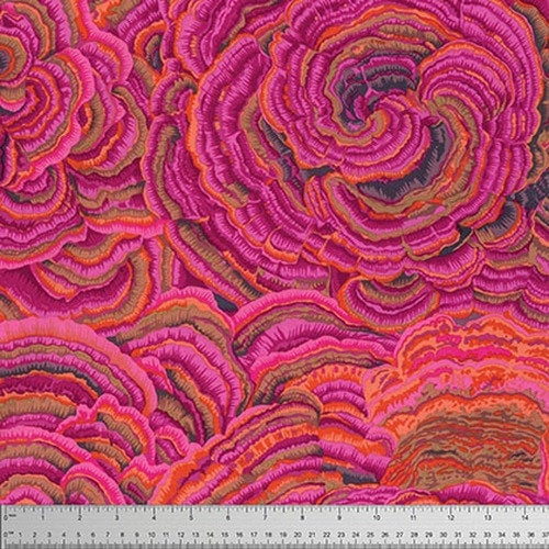 Kaffe Tree Fungi Pink PWPJ082, Kaffe Fassett Fabric, Magenta Fabric, Red Fabric, Quilt Fabric, Fiber Art, Cotton Fabric, Fabric By The Yard