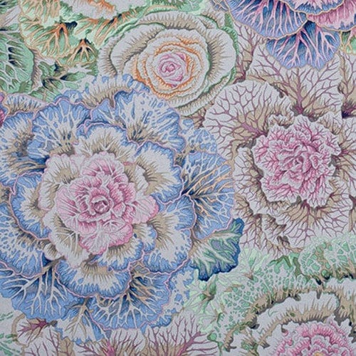 Kaffe Brassica Gray PWPJ051, Kaffe Fassett Fabric, Philip Jacobs, Quilt Fabric, Large Print Fabric, Cotton Fabric, Fabric By The Yard