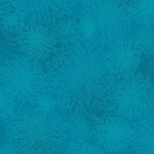 Floral Elements - Blue Lagoon