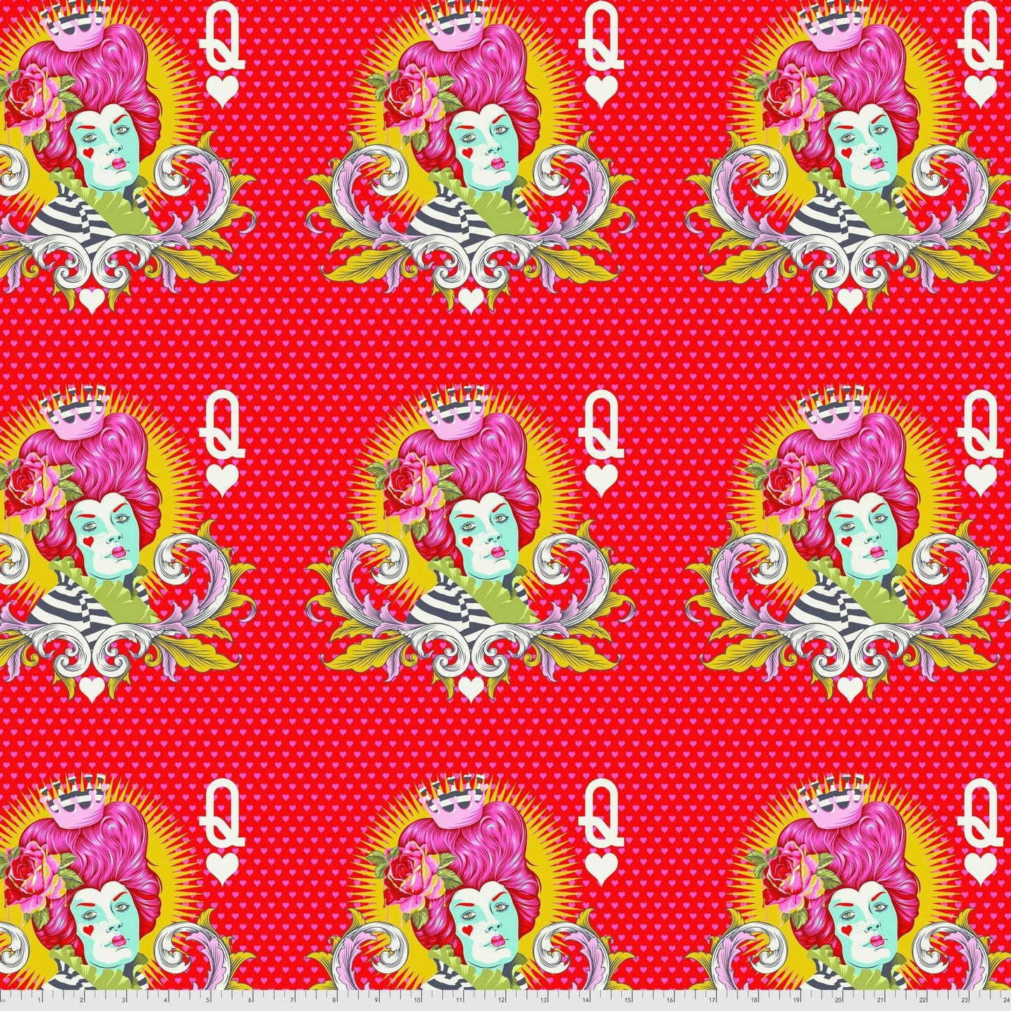 Tula Pink CURIOUSER & CURIOUSER The Red Queen in Wonder, PWTP160, Quilt Fabric, Cotton Fabric, Alice in Wonderland, Fabric By The Yard