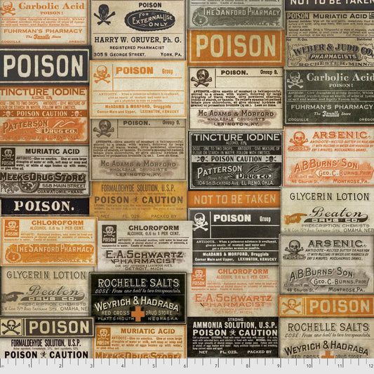 Tim Holtz Regions Beyond Apothecary Multi Fabric, PWTH072