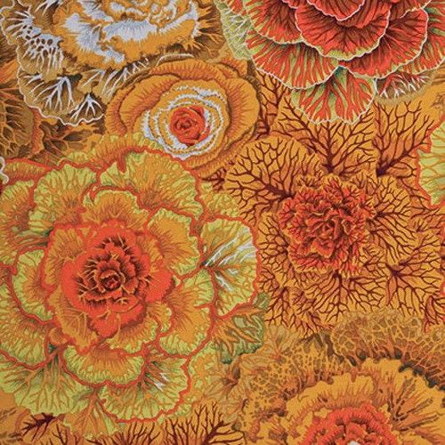 Kaffe Brassica Brown PWPJ051, Kaffe Fassett Fabric, Philip Jacobs, Quilt Fabric, Autumn Fabric, Large Print Fabric, Fabric By The Yard