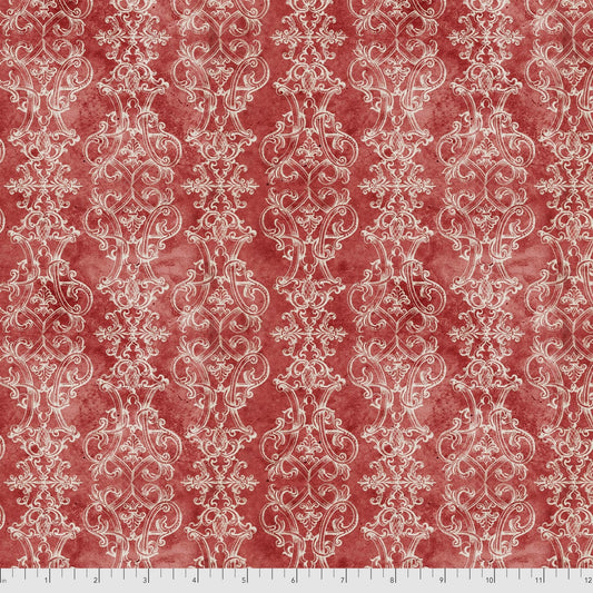 Tim Holtz Christmastime Fanciful Red Fabric PWTH165