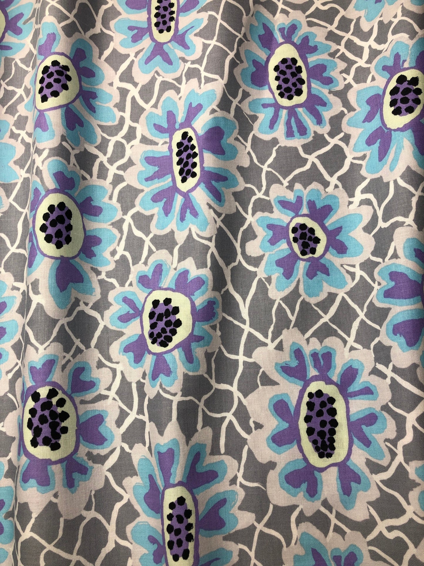 Flower Net Grey PWBM081, Kaffe Fassett, Brandon Mably, Quilt Fabric, Cotton Fabric, Quilting Fabric, Floral Fabric, Fabric By The Yard