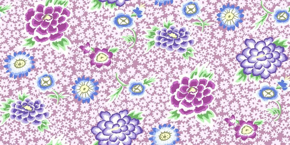 Kaffe Fassett CHARLOTTE Pastel PWGP186, Quilt Fabric, Cotton Fabric, Floral Fabric, Free Spirit Fabrics, Quilting, Fabric By The Yard