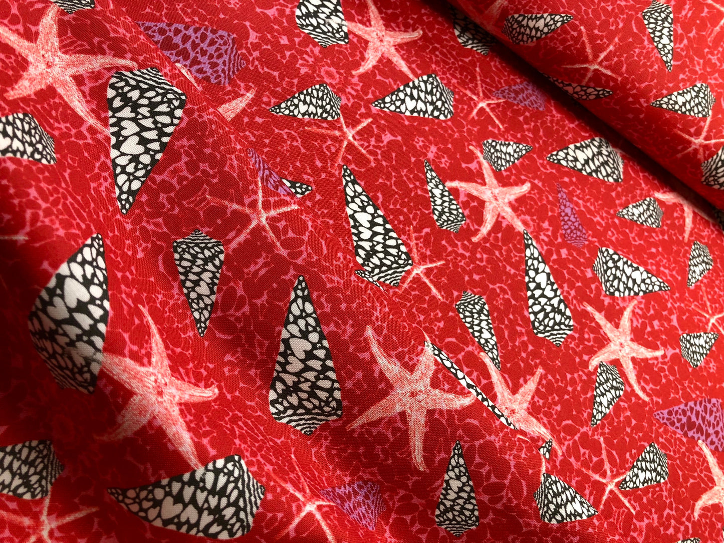 Stof of Denmark OCEAN JEWELS 4501-716 Starfish, Quilt Fabric, Cotton Fabric, Quilting Fabric, Nautical Fabric, Fabric By The Yard