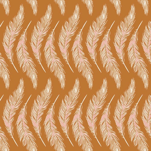 Presently Plumes Gold HMB-34955 HOMEBODY by Maureen Cracknell,  Art Gallery Fabrics, Quilt Fabric, Cotton Fabric, Fabric By The Yard