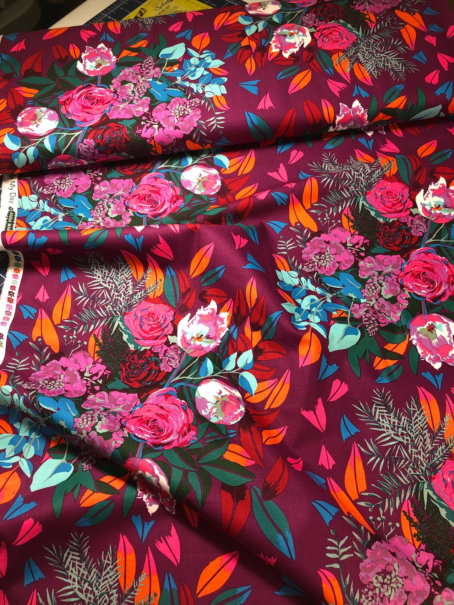 Made My Day NEW FLAME SWEETLY Pwah167 Anna Maria Horner, Free Spirit Fabrics, Quilt Fabric, Floral Fabric, Cotton Fabric, Fabric By The Yard