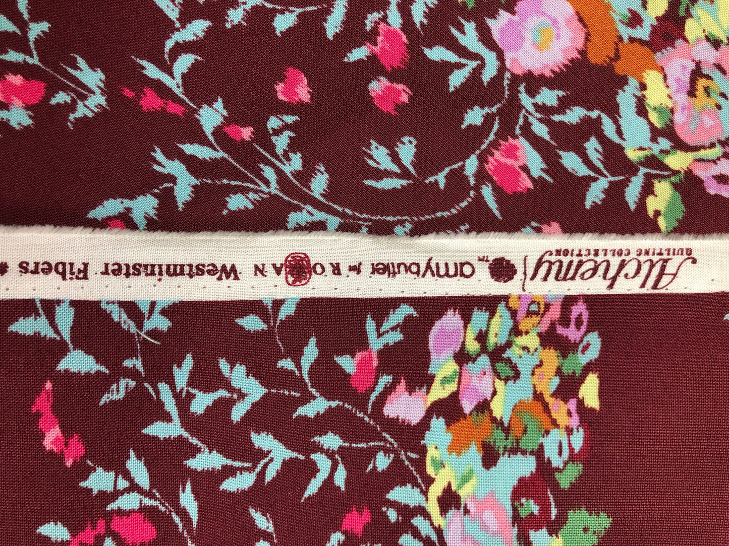 Rare OOP Amy Butler Victoriana in Port ALCHEMY, Westminster Fibers, Quilt Fabric, Cotton Fabric, Floral Fabric, Fabric By The Yard