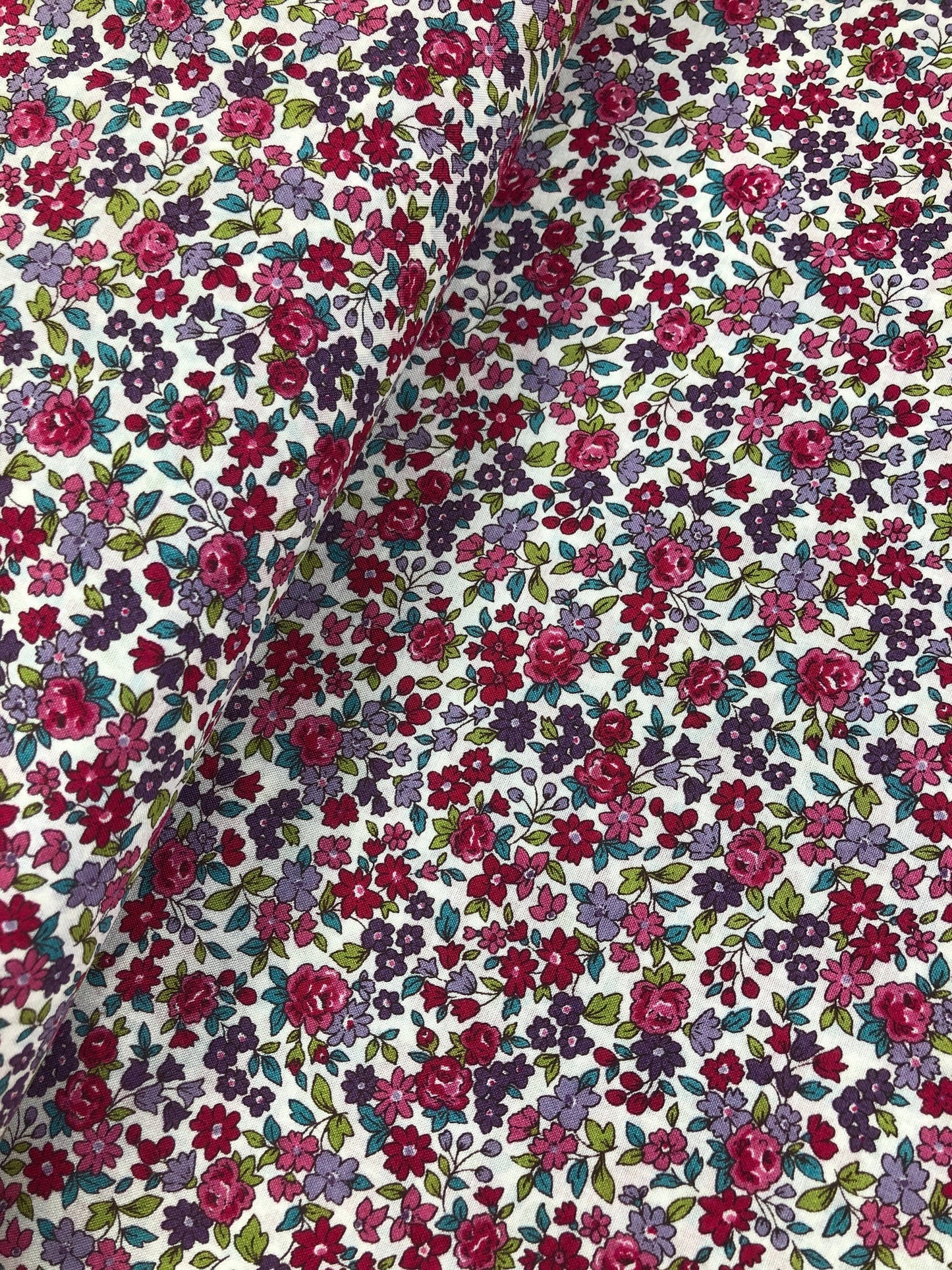 Frou Frou French Voile, FLEURI Petite Floral, Cotton Fabric, Quilt Fabric, Apparel Fabric, Garment Fabric, Fabric By The Yard