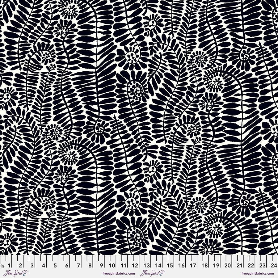 Kaffe Fassett FRONDS Black PWBM085 Brandon Mably, Free Spirit Fabrics, Quilt Fabric, Cotton Fabric, Fabric By The Yard