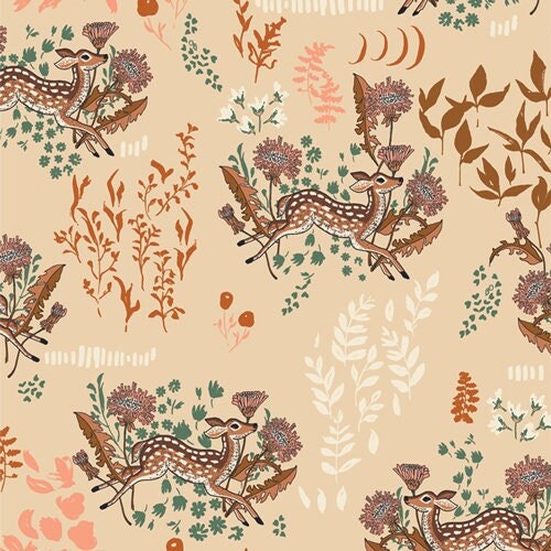 Dandelion Doe WFG-77604 WILD FORGOTTEN Bonnie Christine, Art Gallery Fabrics, Quilt Fabric, Cotton Fabric, Fabric By The Yard